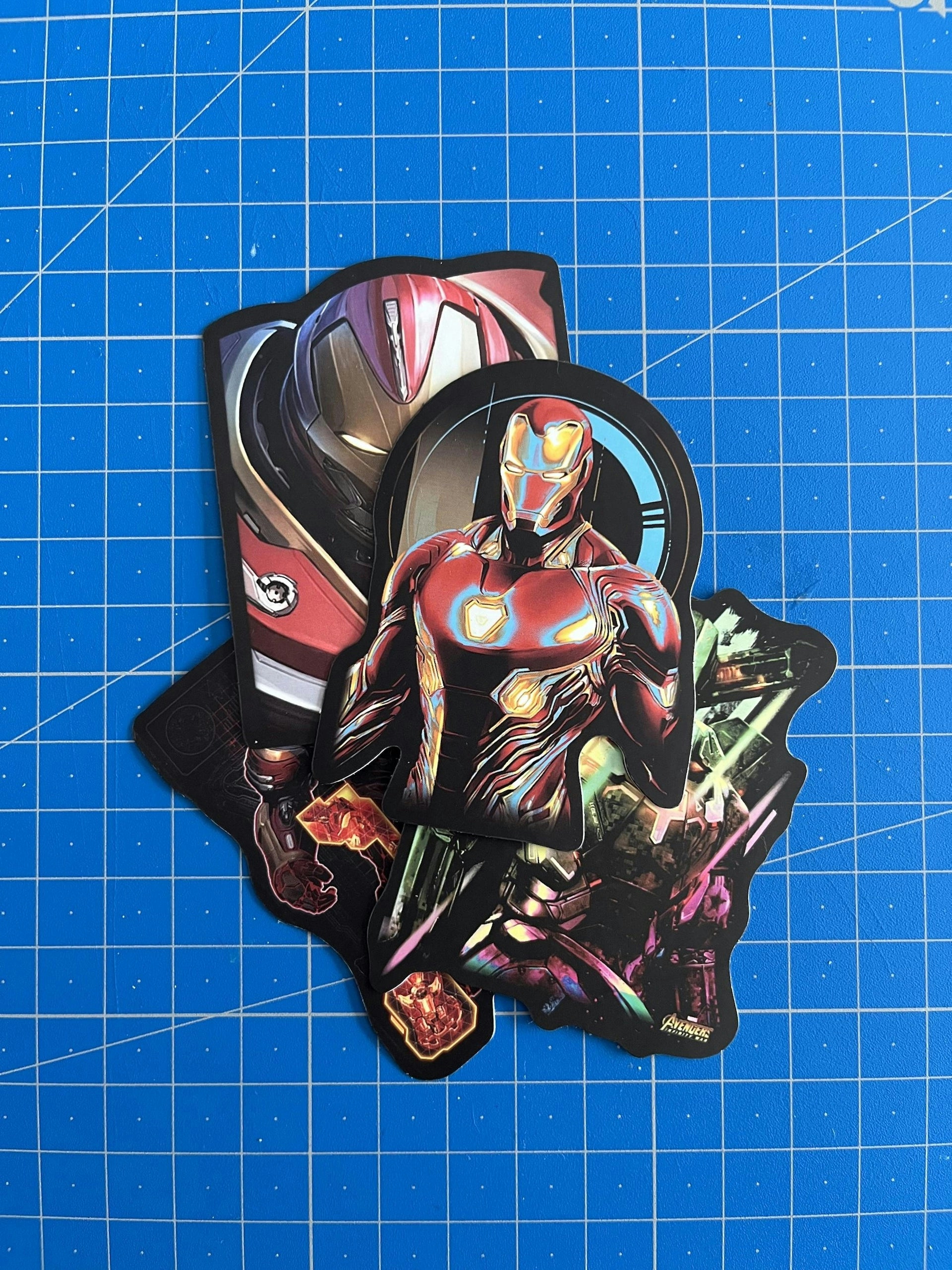 Lot 4 stickers Marvel Iron Man